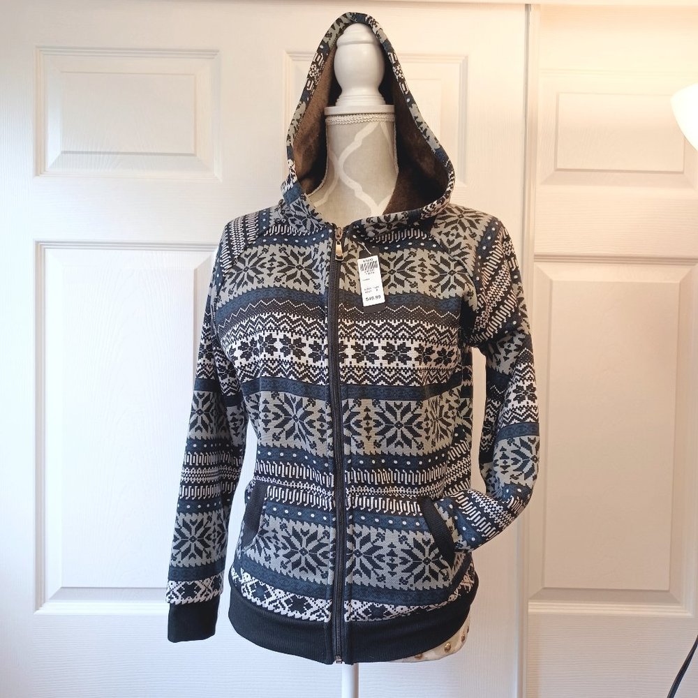 NEW! Lined Hoodie with Pockets and Front Zipper -  (6631